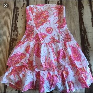 Lily Pulitzer strapless ruffle dress